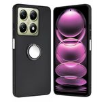 Per Xiaomi 14T Custodia per telefono in TPU con supporto ad anello opaco (nero)