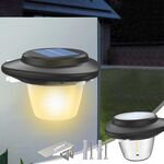 Lampada da parete solare per esterni con sensore per patio, stile: luce calda con stoppino in tungsteno