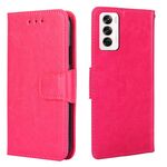For OPPO Reno12 5G Global Crystal Texture Leather Phone Case(Rose Red)
