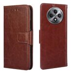 For OPPO Reno12 F 5G Crystal Texture Leather Phone Case(Brown)