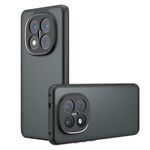 For Redmi Note 14 Pro+ 5G Armor Precise Hole PC Hybrid TPU Phone Case(Frosted Black)