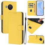 For Nokia X20 / X10 Skin Feel Solid Color Leather Phone Case with Lanyard(Lemon Yellow)