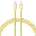 Cavo di ricarica rapida Baseus Discolor Series 20W USB-C/Type-C a 8 pin, lunghezza cavo: 1 m (giallo)