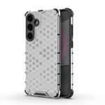 For Samsung Galaxy S25+ 5G Honeycomb Shockproof Phone Case(White)