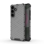 For Samsung Galaxy S25+ 5G Honeycomb Shockproof Phone Case(Black)