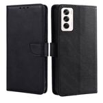 Per OPPO Reno12 5G Global Calf Texture Buckle Flip Custodia in pelle per telefono (nero)
