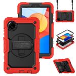 For Xiaomi Redmi Pad SE 8.7 2024 Turntable Holder Silicone Hybrid PC Tablet Case(Red+Black)