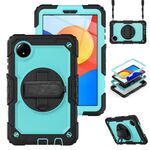 For Xiaomi Redmi Pad SE 8.7 2024 Turntable Holder Silicone Hybrid PC Tablet Case(Black+Light Blue)