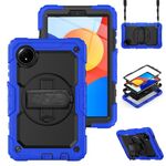 For Xiaomi Redmi Pad SE 8.7 2024 Turntable Holder Silicone Hybrid PC Tablet Case(Dark Blue+Black)