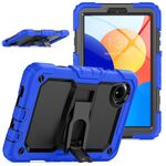 Per Xiaomi Redmi Pad SE 8.7 2024 Custodia in silicone Hydric PC Tablet con tracolla e supporto (blu scuro)