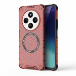 Per Redmi 14C 4G Global Honeycomb Anello Magnetico Antiurto Custodia per Telefono (Rosso)
