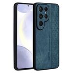 Per Samsung Galaxy S25 Ultra 5G AZNS Custodia per telefono con effetto pelle in rilievo 3D (verde scuro)