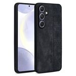 Per Samsung Galaxy S25+ 5G AZNS Custodia per telefono con effetto pelle in rilievo 3D (nero)
