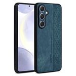 Per Samsung Galaxy S25+ 5G AZNS Custodia per telefono con effetto pelle in rilievo 3D (verde scuro)