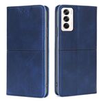 Per OPPO Reno12 5G Custodia per telefono magnetica in pelle con texture mucca globale (blu)