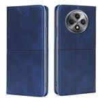 Per OPPO Reno12 F 5G Custodia magnetica in pelle con texture di mucca (blu)