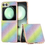 Per Samsung Galaxy Z Flip6 Custodia per telefono con rivestimento nano e texture a diamante (arcobaleno)