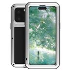 Per iPhone 16 Pro Max LOVE MEI Custodia per telefono antiurto impermeabile antipolvere in metallo (argento)