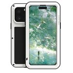 Cover antiurto impermeabile in metallo LOVE MEI per iPhone 16 Pro Max bianca EDA005856605D