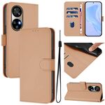 Per Ulefone Note 17 Pro Custodia in pelle tinta unita con cordino (nudo)