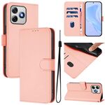 Per Ulefone Note 18 Ultra Skin Feel Custodia in pelle tinta unita con cordino (rosa)