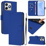 Per Ulefone Note 18 Ultra Skin Feel Custodia in pelle tinta unita con cordino (blu scuro)