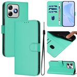 Per Ulefone Note 18 Ultra Skin Feel Custodia in pelle tinta unita con cordino (verde)