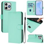 Per Ulefone Note 18 Ultra Skin Feel Custodia in pelle tinta unita con cordino (verde menta)