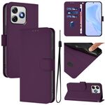 Per Ulefone Note 18 Ultra Skin Feel Custodia in pelle tinta unita con cordino (viola)