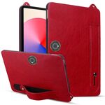 Per OnePlus Pad Pro Custodia in TPU con cinturino posteriore in pelle per tablet (rosso)