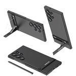 Per Samsung Galaxy S23 Ultra 5G GKK Triumph Custodia ultra sottile a copertura totale con supporto (nero)