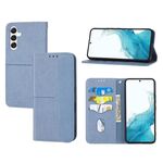 Per Samsung Galaxy A14 5G Custodia per telefono in pelle magnetica con cuciture a trama tessuta (grigio)