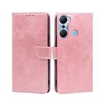 Per Infinix Hot 12 Pro custodia in pelle con fibbia in pelle di vitello (oro rosa)