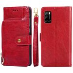 Custodia per telefono in pelle per borsa con cerniera Rakuten Big S (rossa)