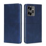 Per Infinix Zero 20 Custodia per telefono in pelle con vibrazione orizzontale magnetica a trama di mucca (blu)