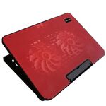 N99 USB Dual Fan Hollow Carved Design Dissipazione del calore Pad di raffreddamento per laptop (rosso)