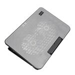 N99 USB Dual Fan Hollow Carved Design Dissipazione del calore Pad di raffreddamento per laptop (grigio)