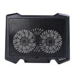 S200 Dual Silent Cooling Fan Pad di raffreddamento portatile sottile per notebook per laptop (nero)