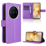 Per vivo X200 Pro mini 5G Custodia in pelle con texture a diamante (viola)