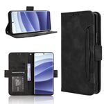 Per Redmi Note 14 Pro+ 5G Custodia in pelle con texture in vitello e slot per schede (nero)