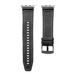 Per Honor Watch 5 cinturino in pelle ibrida in silicone (nero)