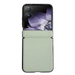 Per Xiaomi Mix Flip Custodia per telefono con struttura in pelle tinta unita con asse magnetico integrato (verde)