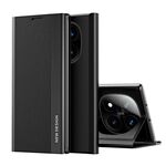 Per Xiaomi Redmi Note 14 Pro+ 5G Custodia per telefono in pelle con rivestimento elettrolitico laterale (nero)