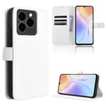 Per Ulefone Note 20 Pro Custodia per telefono in pelle con texture a diamante (bianca)