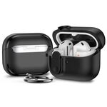 Per Samsung Galaxy Buds3 / 3 Pro Mars Earphone Custodia protettiva con blocco di sicurezza (nero)