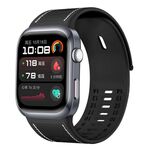 Per Huawei Watch D2 Hybrid cinturino in silicone e pelle (nero)