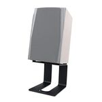 Supporto per altoparlante da tavolo in metallo con smorzamento delle vibrazioni, staffa per monitor da studio inclinata (nero)