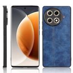 Per Tecno Camon 30S / Camon 30S Pro Custodia per telefono con motivo a mucca e cuciture (blu)