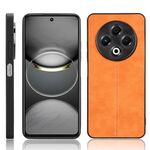 Per Tecno Spark 30 4G Custodia per telefono con motivo a mucca e cuciture (arancione)