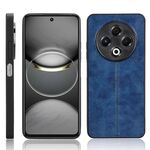 Per Tecno Spark 30 4G Custodia per telefono con motivo a mucca e cuciture (blu)